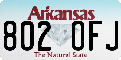 AR license plate 802OFJ