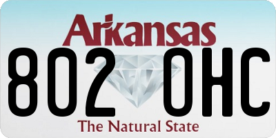 AR license plate 802OHC