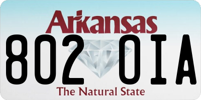 AR license plate 802OIA