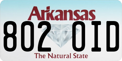 AR license plate 802OID