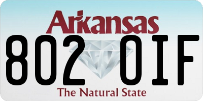 AR license plate 802OIF