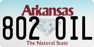 AR license plate 802OIL
