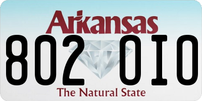 AR license plate 802OIO