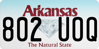 AR license plate 802UOQ