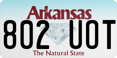 AR license plate 802UOT