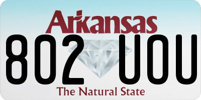 AR license plate 802UOU