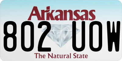 AR license plate 802UOW