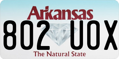 AR license plate 802UOX