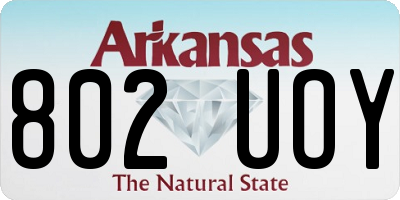 AR license plate 802UOY