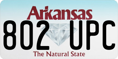 AR license plate 802UPC