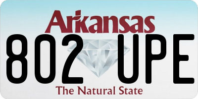 AR license plate 802UPE