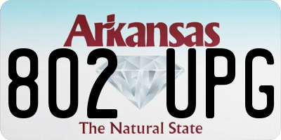 AR license plate 802UPG