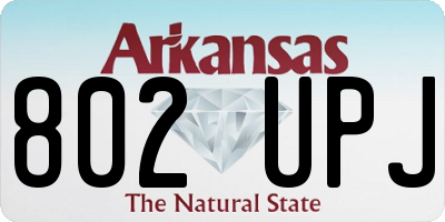 AR license plate 802UPJ