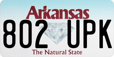 AR license plate 802UPK