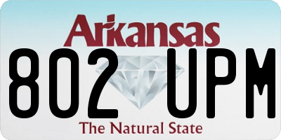 AR license plate 802UPM