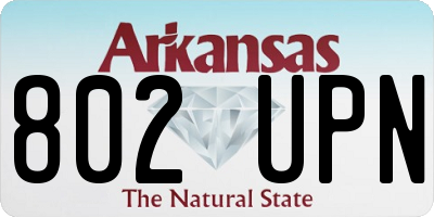 AR license plate 802UPN