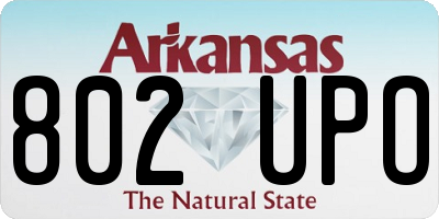 AR license plate 802UPO