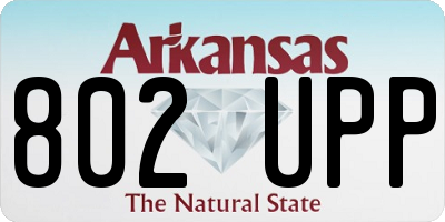 AR license plate 802UPP
