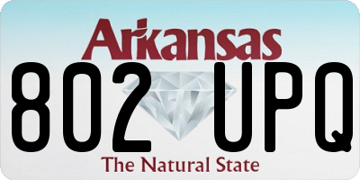 AR license plate 802UPQ