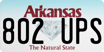 AR license plate 802UPS