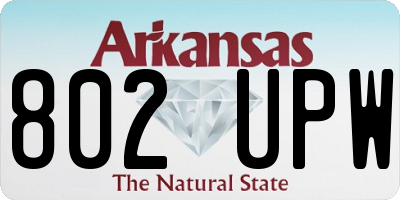 AR license plate 802UPW