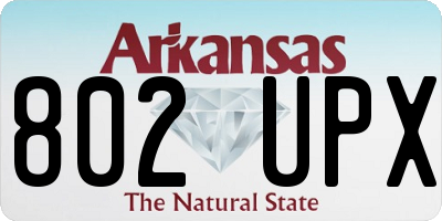 AR license plate 802UPX