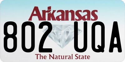 AR license plate 802UQA