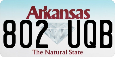 AR license plate 802UQB