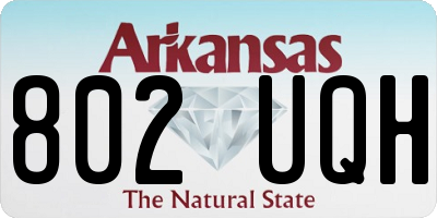 AR license plate 802UQH