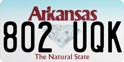 AR license plate 802UQK