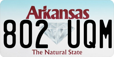 AR license plate 802UQM