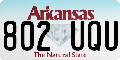 AR license plate 802UQU