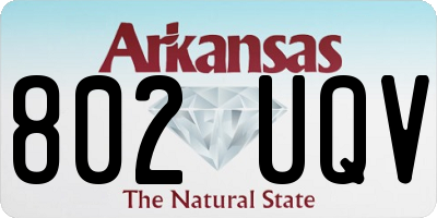 AR license plate 802UQV