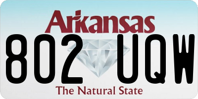 AR license plate 802UQW