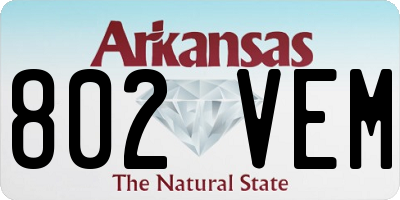 AR license plate 802VEM