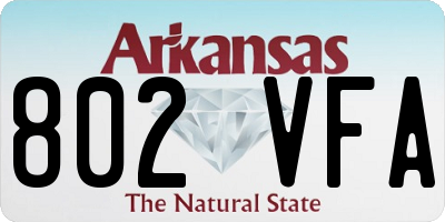AR license plate 802VFA
