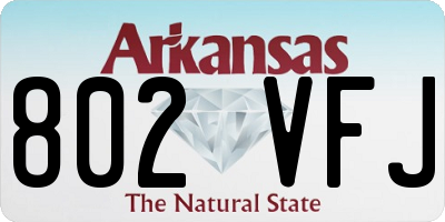 AR license plate 802VFJ