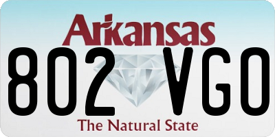 AR license plate 802VGO