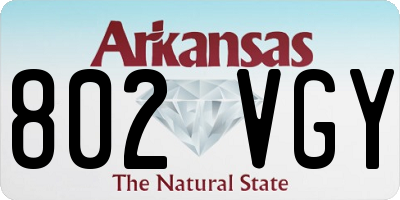 AR license plate 802VGY