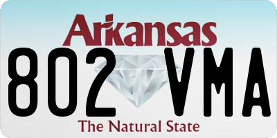 AR license plate 802VMA