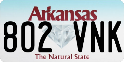 AR license plate 802VNK