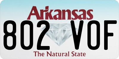 AR license plate 802VOF