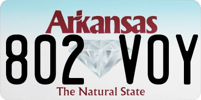 AR license plate 802VOY