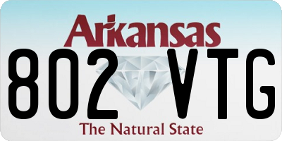 AR license plate 802VTG