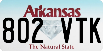 AR license plate 802VTK