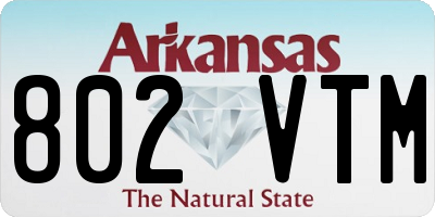 AR license plate 802VTM