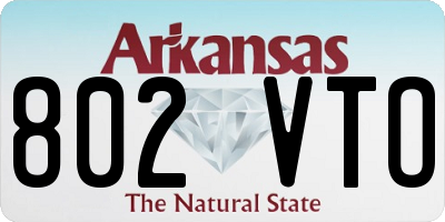 AR license plate 802VTO