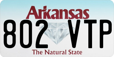 AR license plate 802VTP