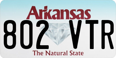 AR license plate 802VTR