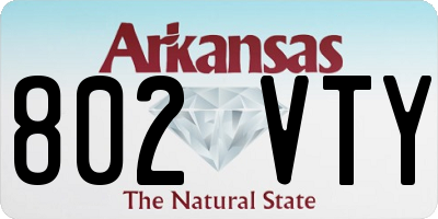 AR license plate 802VTY